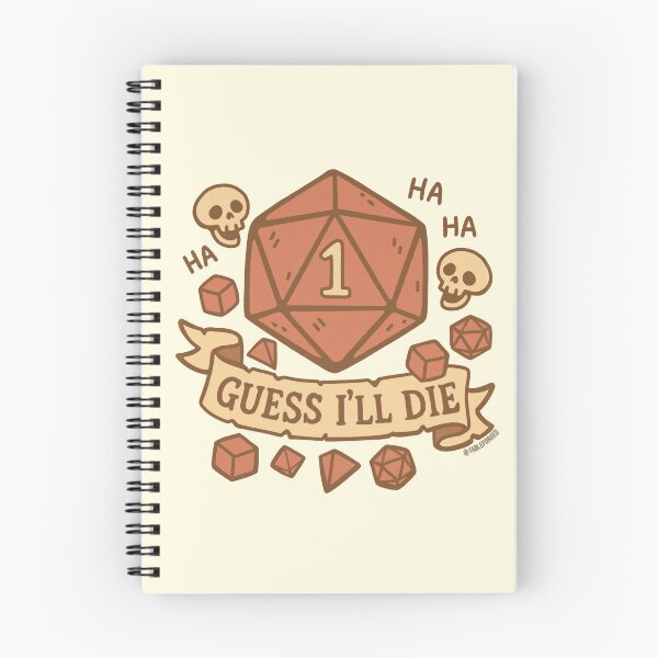 Item preview, “Guess I’ll Die” D20 Critical Fail Sticker designed and sold by FableForged.