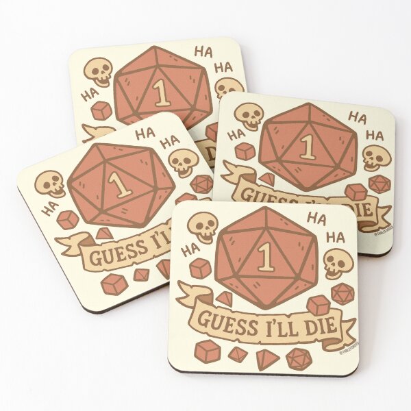 Item preview, “Guess I’ll Die” D20 Critical Fail Sticker designed and sold by FableForged.