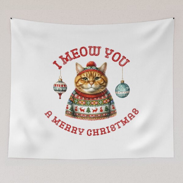 Item preview, I meow You a Merry Christmas designed and sold by NineRudolph.