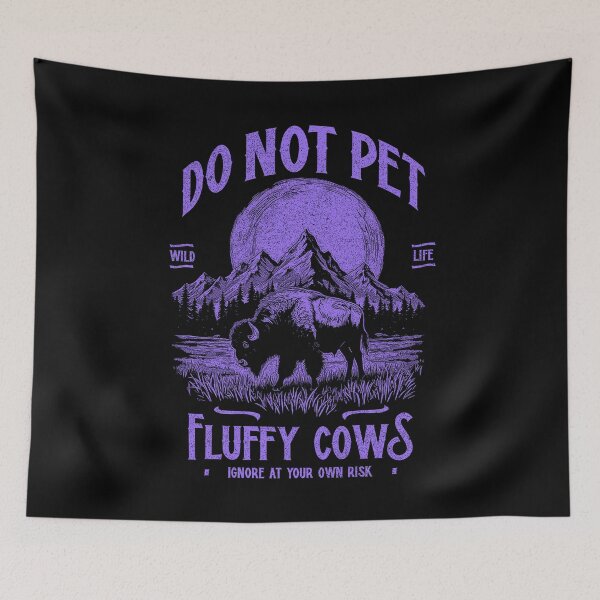 Item preview, Vintage Buffalo Do Not Pet Fluffy Cows Funny Bison designed and sold by JRRTs.