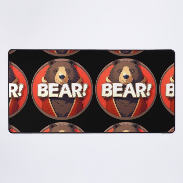 Item preview, Image 5/6 of a fantasy bear with the large phrase "BEAR!" in the center inside a circle. designed and sold by Giulivo Store Graphic.