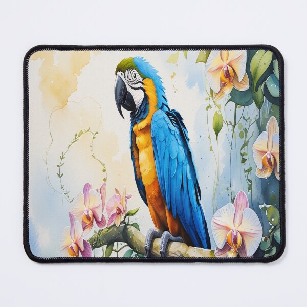 Item preview, Dreamy Macaw Watercolor in Tranquil Paradise designed and sold by Max Store.