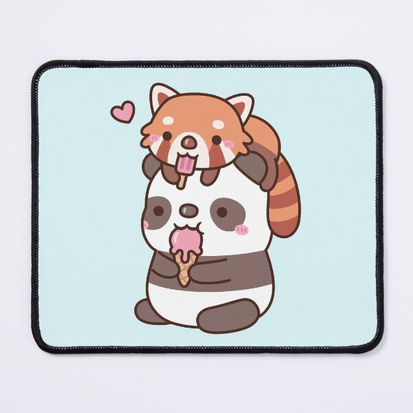 Item preview, Cute Red Panda And Panda Eating Ice Cream For Summer designed and sold by rustydoodle.