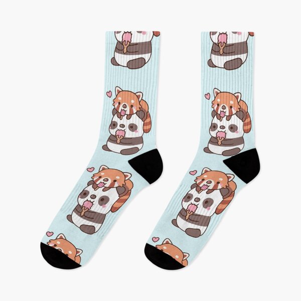 Item preview, Cute Red Panda And Panda Eating Ice Cream For Summer designed and sold by rustydoodle.