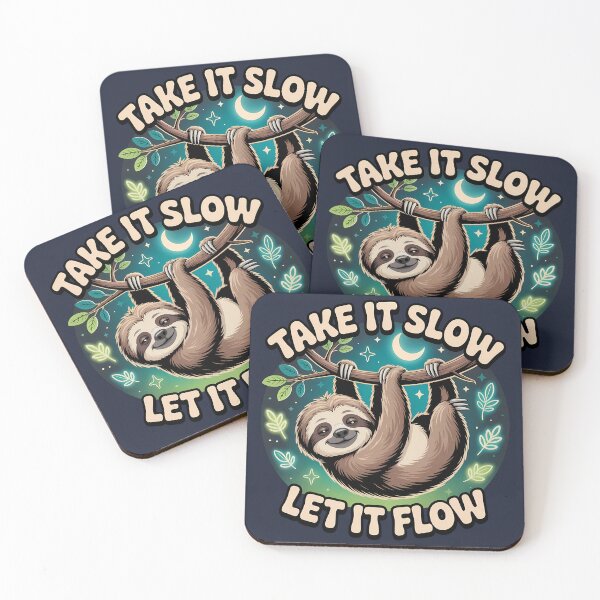Item preview, Lazy sloth – Take It Slow, Let It Flow designed and sold by Danh Style.