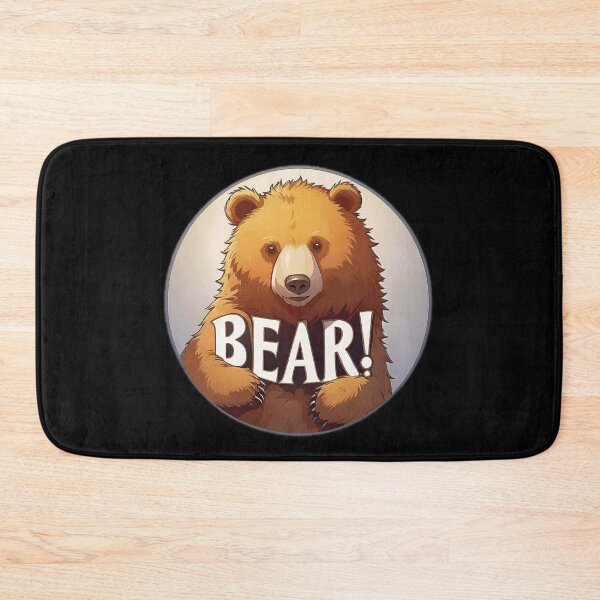 Item preview, Image 6/6 of a fantasy bear with the large phrase "BEAR!" in the center inside a circle. designed and sold by Giulivo Store Graphic.