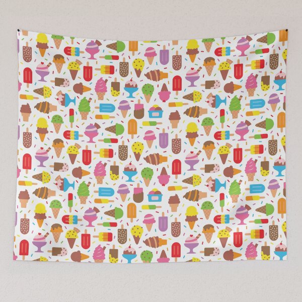 Item preview, Colorful Ice Cream and Ice Pop Pattern designed and sold by rustydoodle.
