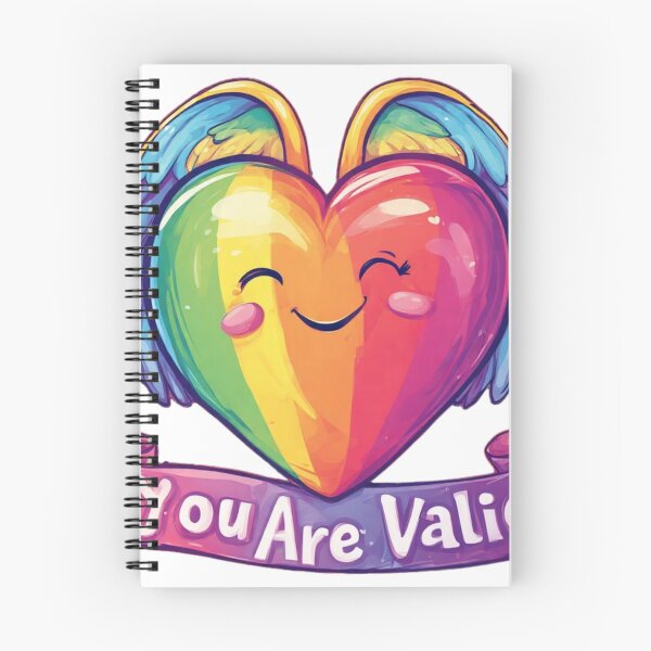 Item preview, Rainbow Heart with Wings – You Are Valid LGBTQ+ Sticker designed and sold by DV Studio.