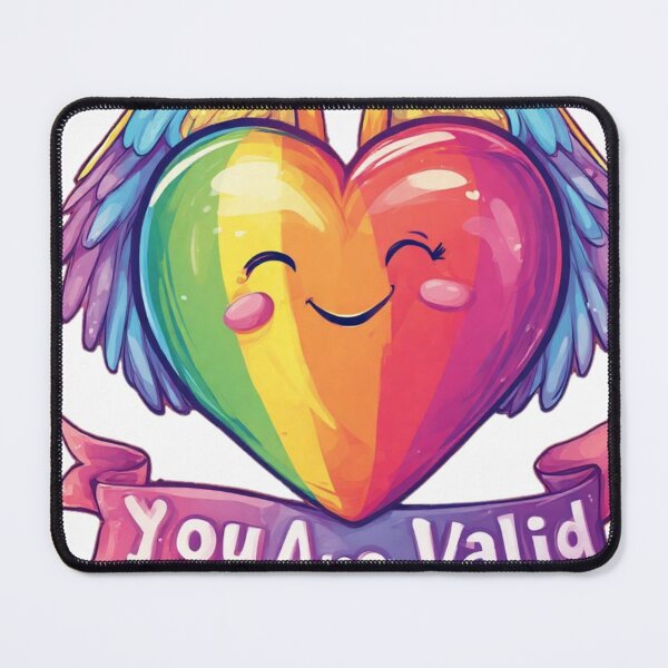 Item preview, Rainbow Heart with Wings – You Are Valid LGBTQ+ Sticker designed and sold by DV Studio.