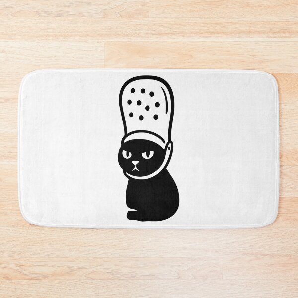 Item preview, Crocat Helmet | Minimal Funny Cat Sticker designed and sold by QuirkyCritterCo.