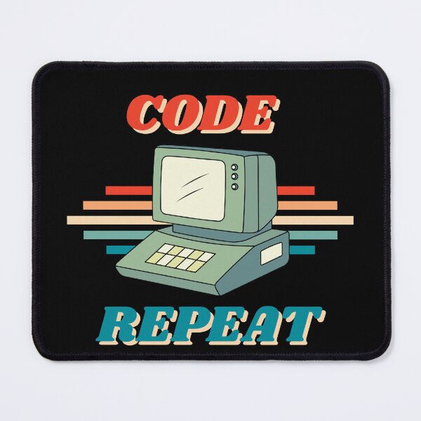 Item preview, Retro Code Repeat designed and sold by EmsiPrintVault.