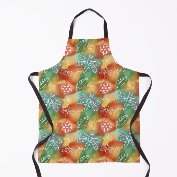Item preview, Romantic pattern with ladybug and dragonfly on watercolor designed and sold by Na-Tasch-A.