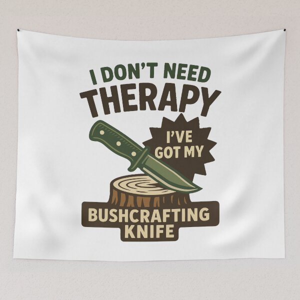 Item preview, Prepper Survival Bushcrafting Knife Therapy designed and sold by LuminOrb.