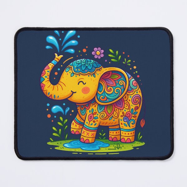 Item preview, Colorful Decorative Elephant Splashing Water designed and sold by loccotown168.