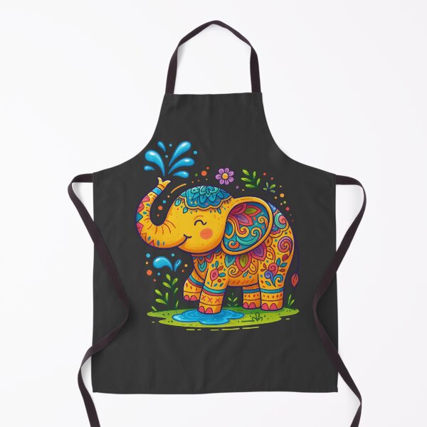 Item preview, Colorful Decorative Elephant Splashing Water designed and sold by loccotown168.