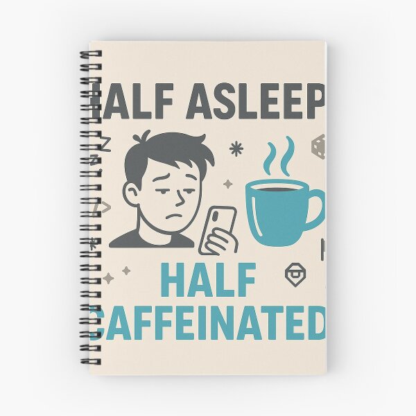 Item preview, Half Asleep, Half Caffeinated – Coding Life designed and sold by NoSleepClub99.