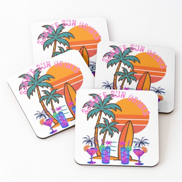 Item preview, Summer Sun Drinks – Neon Tropical Vibes designed and sold by Azazel77.