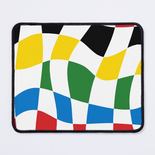 Item preview, Cool Modern Liquid Checkered Pattern in Cycling Colors designed and sold by Deutschic.