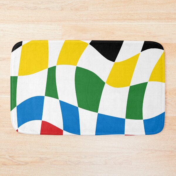 Item preview, Cool Modern Liquid Checkered Pattern in Cycling Colors designed and sold by Deutschic.