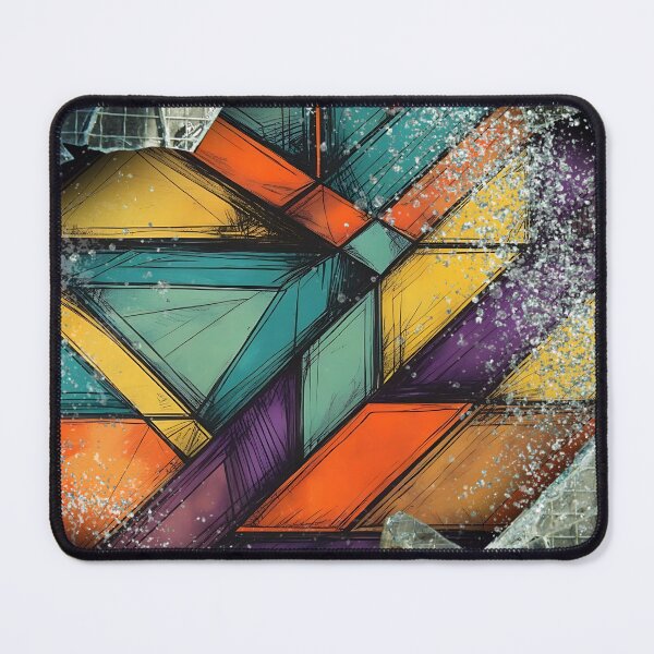 Item preview, Cracks in Color – Abstract Geometric Print for Modern Home or Fashion designed and sold by TestudoDesign.