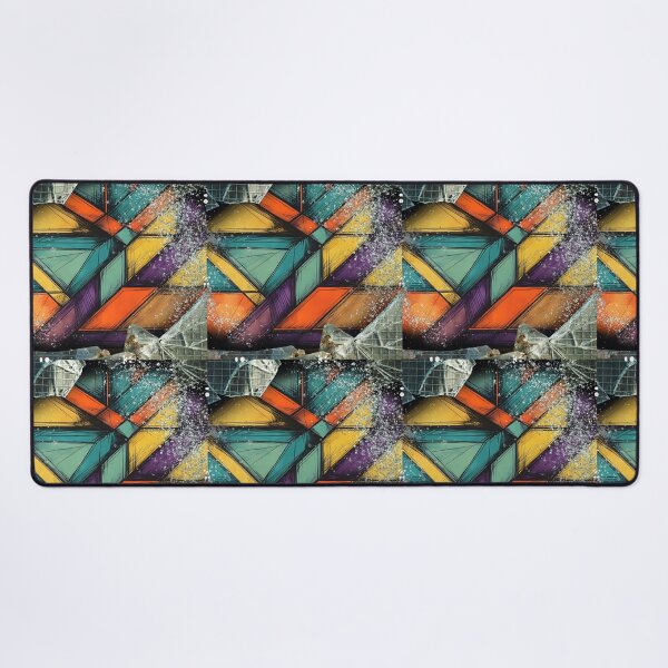 Item preview, Cracks in Color – Abstract Geometric Print for Modern Home or Fashion designed and sold by TestudoDesign.