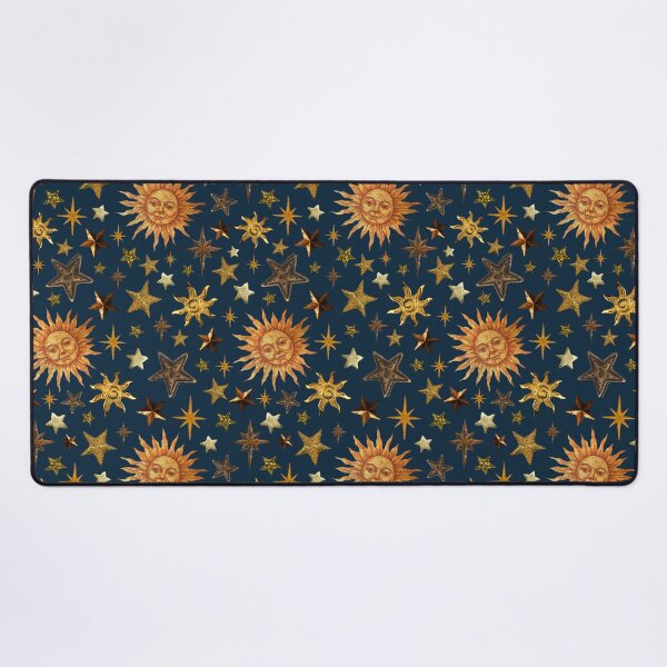 Aperçu de l'œuvre Collage d'imprimés étoiles vintage bleu marine créée et vendue par doodlebymeg.