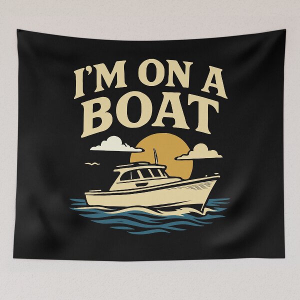 Item preview, I'm On A Boat Funny Saying Captain Nautical designed and sold by LuminOrb.