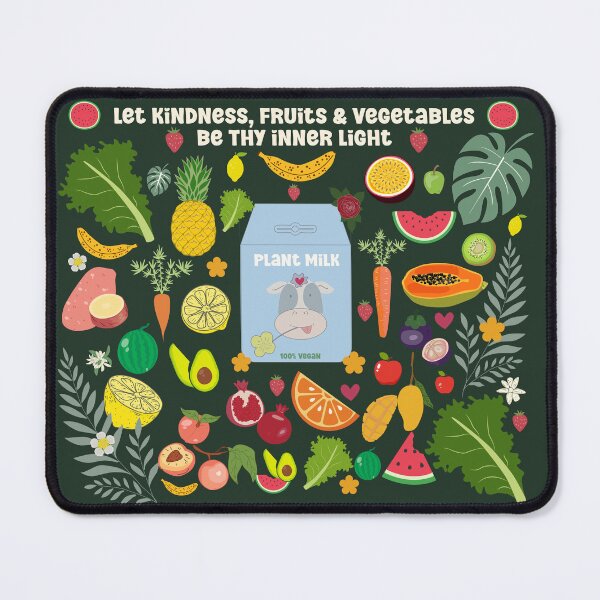 Item preview, Vegan Kindness & Oat Milk Design – Dark Background Plant-Powered Art designed and sold by ArtfullyJua.
