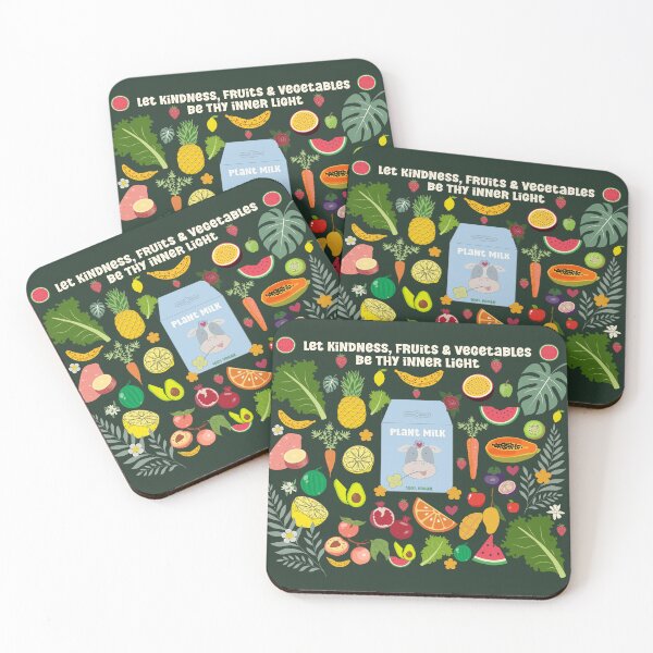 Item preview, Vegan Kindness & Oat Milk Design – Dark Background Plant-Powered Art designed and sold by ArtfullyJua.