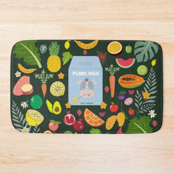 Item preview, Vegan Kindness & Oat Milk Design – Dark Background Plant-Powered Art designed and sold by ArtfullyJua.