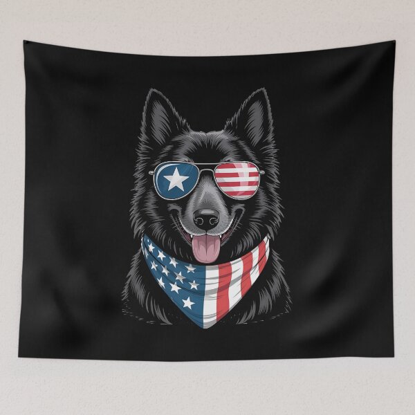 Item preview, Belgian Sheepdog Dog 4th Of July American Independence Day designed and sold by BakeryDozen.