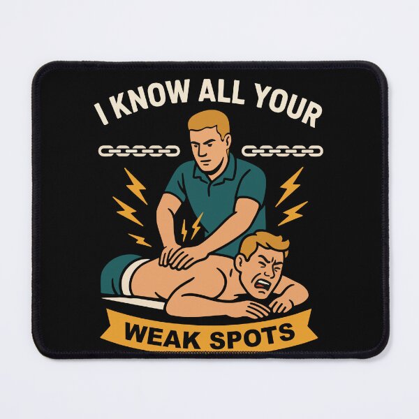 Item preview, Physiotherapist Know All Your Weak Spots designed and sold by LuminOrb.