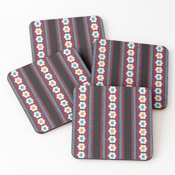 Item preview, colorful fabric with flowers designed and sold by Studiowup.
