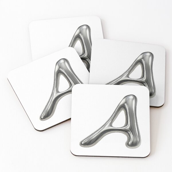 Item preview, Initial A - 3D Liquid Metal Font designed and sold by uncoXab.