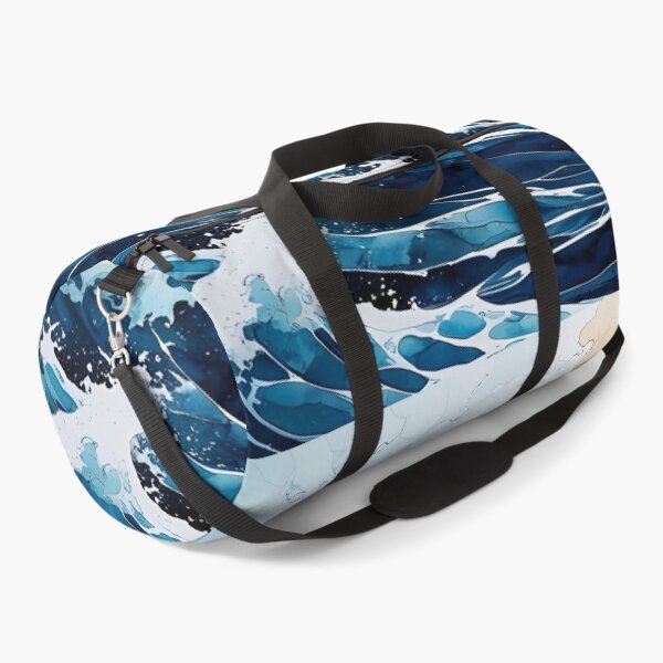 Item preview, Aesthetic Ocean Waves in Alcohol Ink with Soft Blue hues designed and sold by EschatonGarden.
