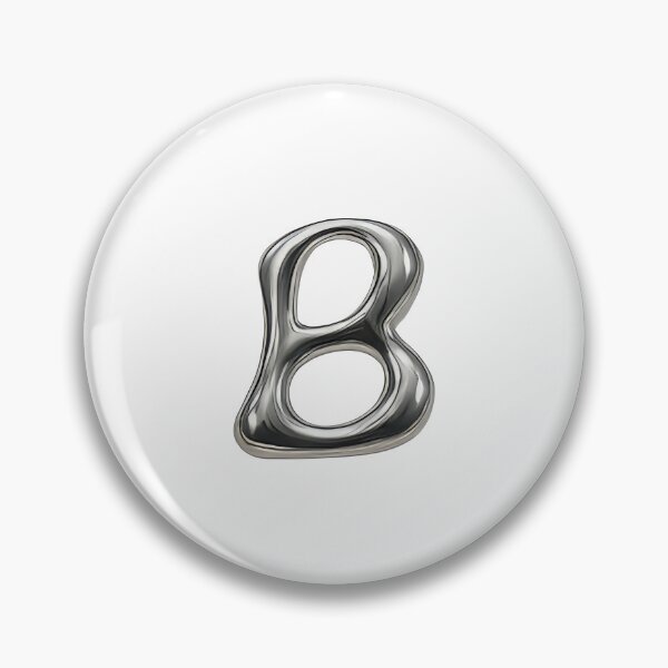 Item preview, Initial B - 3D Liquid Metal Font designed and sold by uncoXab.
