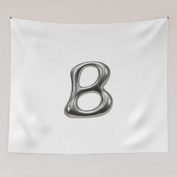 Artikelvorschau, Initial B – 3D-Flüssigmetallschriftart entworfen und verkauft von uncoXab.