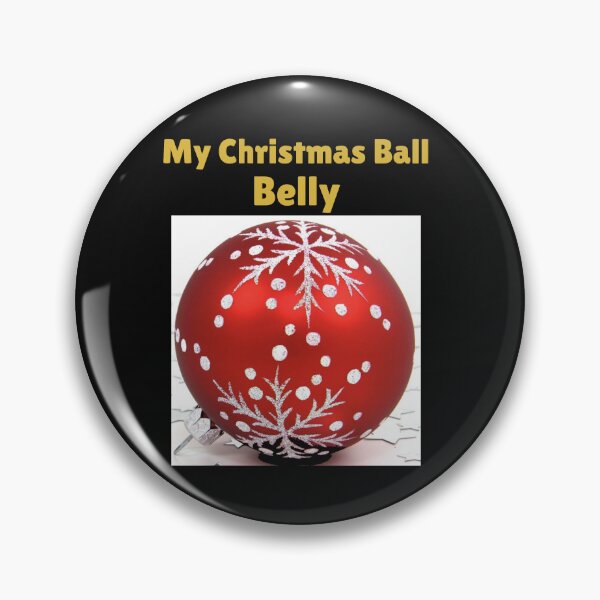 Item preview, My (stretchable) Christmas Ball Belly, funny plus-size bodypositive Xmas design, holiday belly humor designed and sold by AlphaBetulia.