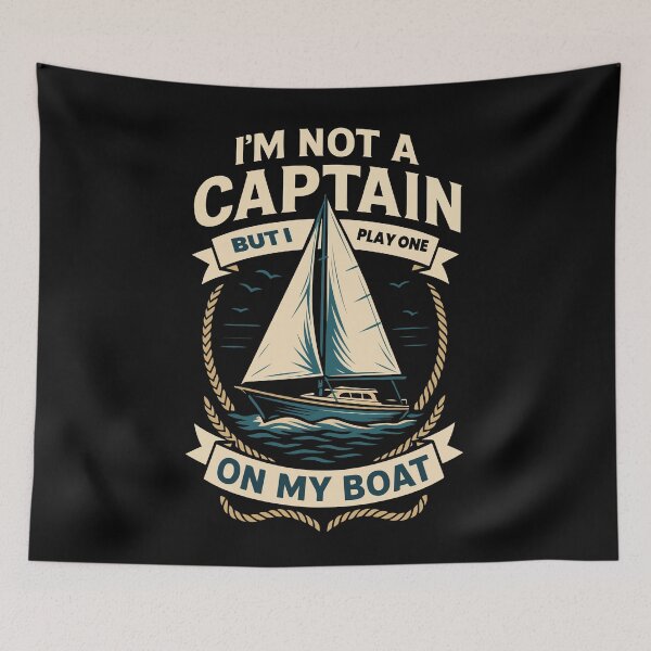 Item preview, Funny Saying Captain Boat Nautical Sailing designed and sold by LuminOrb.