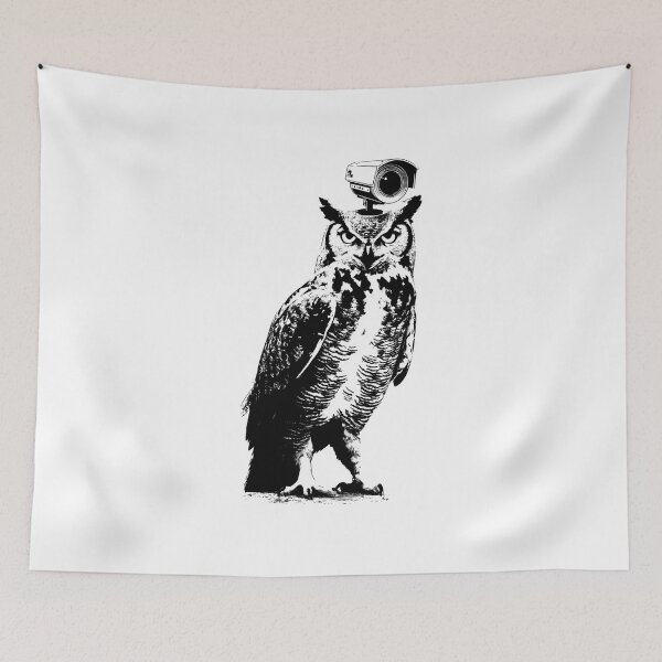 Item preview, Banksy Surveillance Owl - Always Watching designed and sold by hamishby.