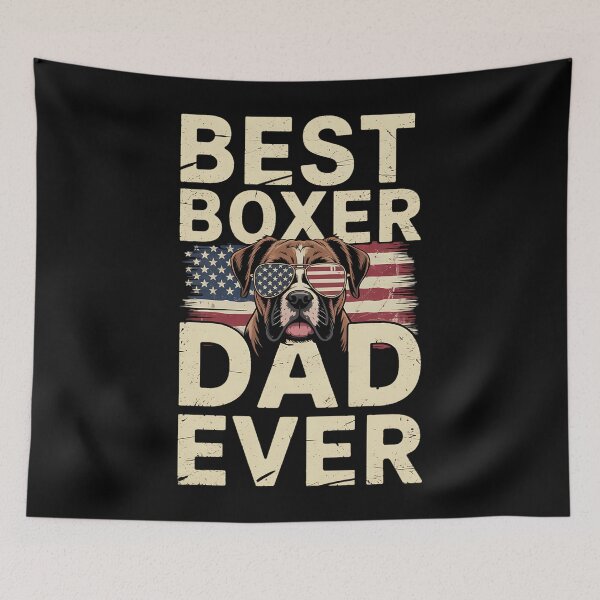 Item preview, Best Boxer Dad Ever Dog Lover American Flag designed and sold by BakeryDozen.