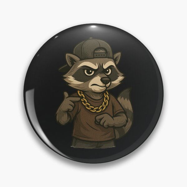 Item preview, Rap Raccoon – Cool Raccoon with Backwards Cap and Gold Chain Illustration designed and sold by ColorSplash123.