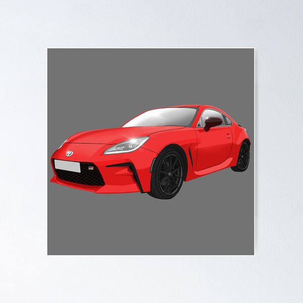 Item preview, Toyota GR86 Red Sports Car designed and sold by Abbies-Art.