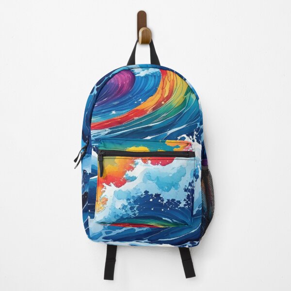 Item preview, Rainbow Fantasy Ocean Wave Art designed and sold by EschatonGarden.