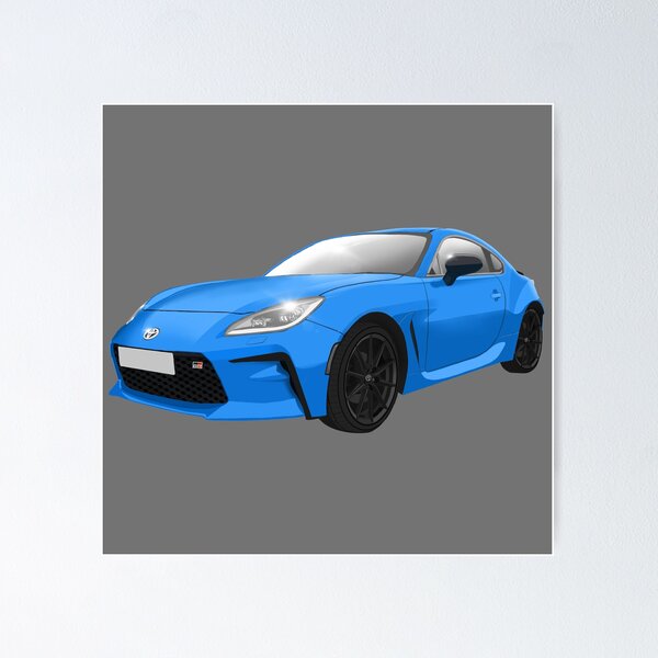 Item preview, Toyota GR86 Apollo Blue Sports Car designed and sold by Abbies-Art.