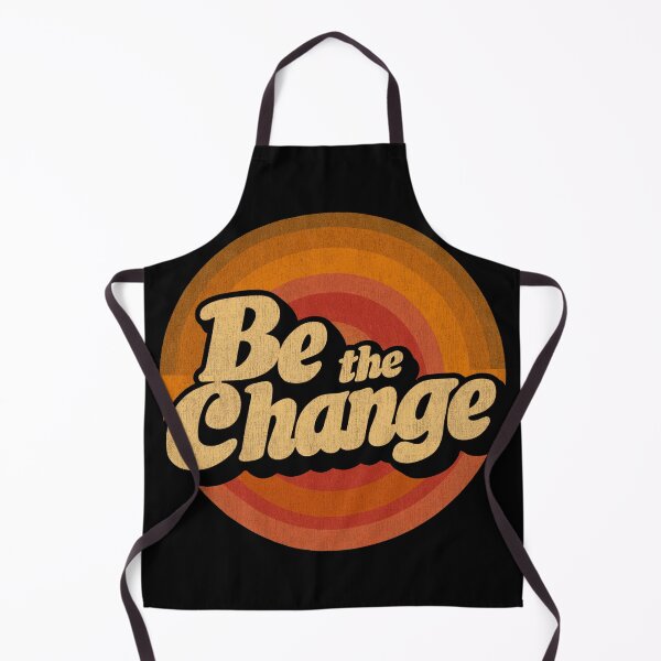 Item preview, Be the Change – Retro Inspirational Quote Design designed and sold by OskArt design.