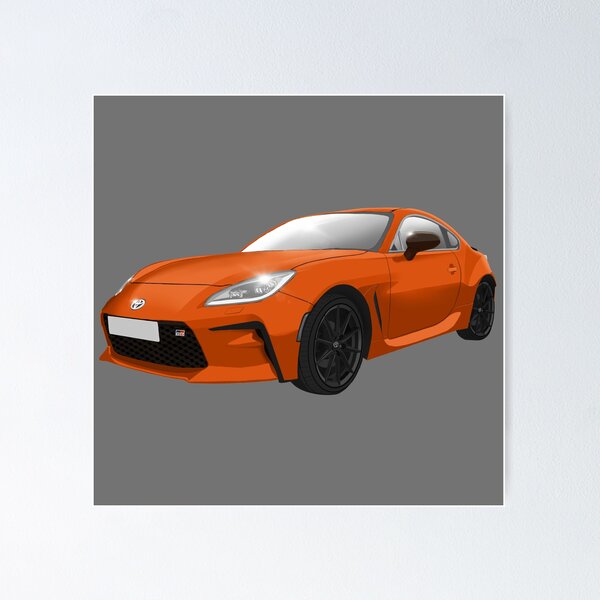 Item preview, Toyota GR86 Orange Sports Car designed and sold by Abbies-Art.