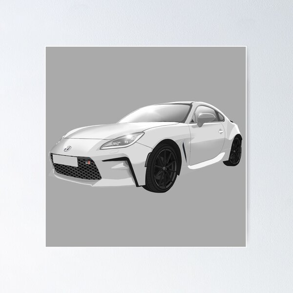 Item preview, Toyota GR86 White Sports Car designed and sold by Abbies-Art.
