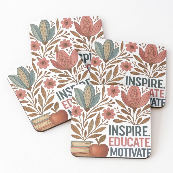 Item preview, Boho floral teacher png｜inspire educate｜school books png｜teacher apple png｜boho floral teacher｜motivate｜teacher life｜teacher png｜teacher designed and sold by PixelBlooming.