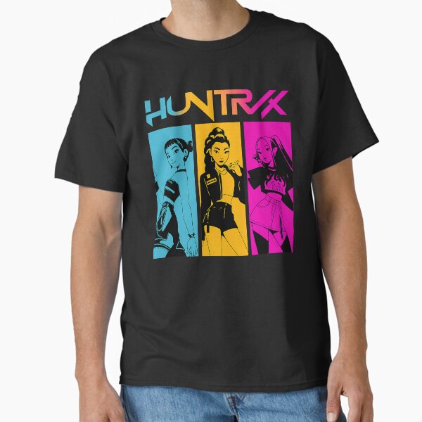 Vista previa del artículo con la obra «Chicas Huntrix, Cazadoras de demonios del Kpop, Huntrix clásica, Fan de Huntrix, Rumi Zoey Mira, Huntrix del Kpop», diseñado y vendido por Annie Tong.